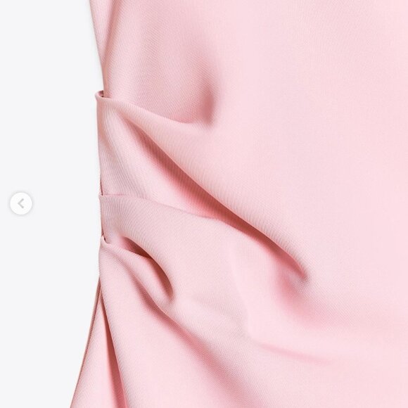 Zara Crepe Mini Dress Pink Sleeveless Dress Size Medium Ref # 3128/324/620 - Picture 8 of 9